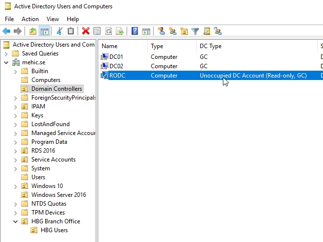 How to Install and configure Read-Only Domain Controller (RODC) 2016 ...