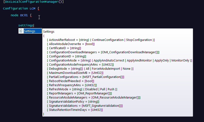 Desired State Configuration (DSC) – Local Configuration Manager&nbsp;(LCM)