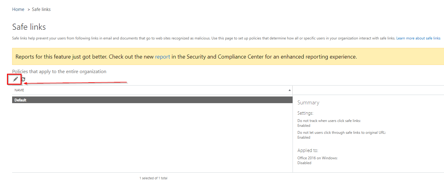 2019-06-07 08_43_00-Safe links - Security &amp; Compliance