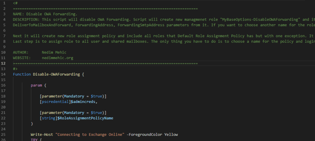 DISABLE FORWARDING IN OWA WITH&nbsp;POWERSHELL