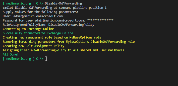 2019-08-08 16_11_52-Disable-OWAForwarding.ps1 - Visual Studio Code [Administrator]